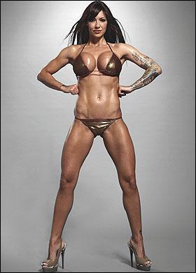 image shows: Personal Training Client Jodie Marsh after 6 months of my training June 2009