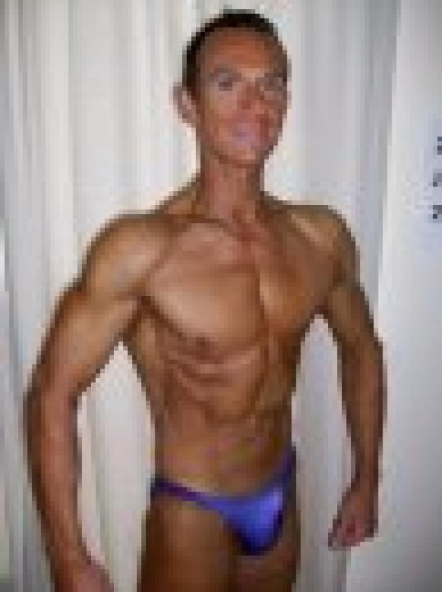 image shows: Personal Trainer Tim Sharp 20th June 2009 35lbs lost in 16 weeks