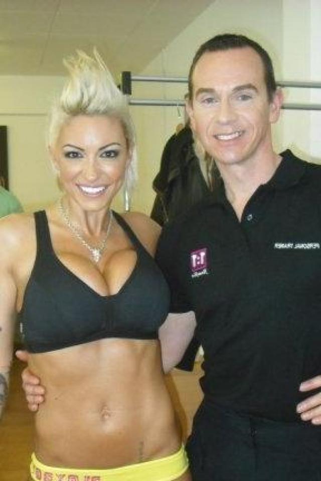 image shows: Me and my client Jodie Marsh 2009 at photo shoot