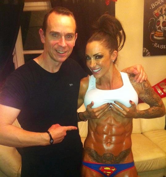 An image of Personal Trainer Tim Sharp and Jodie Marsh  goes here.
