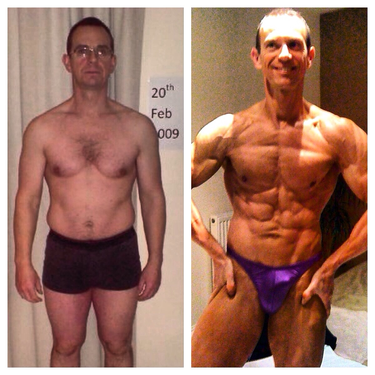 image shows: Personal Trainer Tim Sharp 90 day Results 