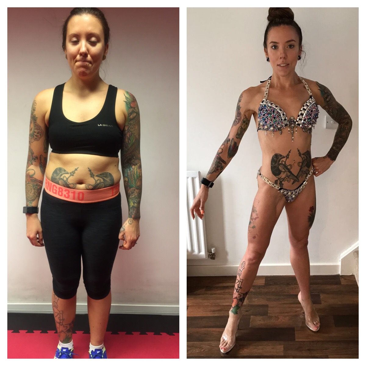 Click here to view the image of Personal Training Client and Fitness Model Competitor from Brentwood, Essex achieved a fantastic transformation in just 12 months at higher resolution. An image of Personal Training Client and Fitness Model Competitor from Brentwood, Essex achieved a fantastic transformation in just 12 months goes here.