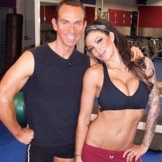 Click here to view the image of Personal Trainer Tim Sharp And Jodie Marsh 2009 at higher resolution. An image of Personal Trainer Tim Sharp And Jodie Marsh 2009 goes here.