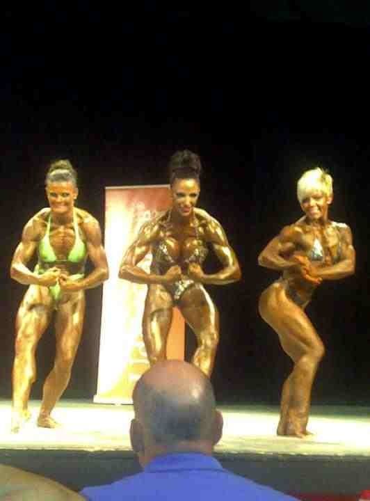 An image of Jodie Marsh on stage 2011 trained by Personal Trainer Tim Sharp goes here.