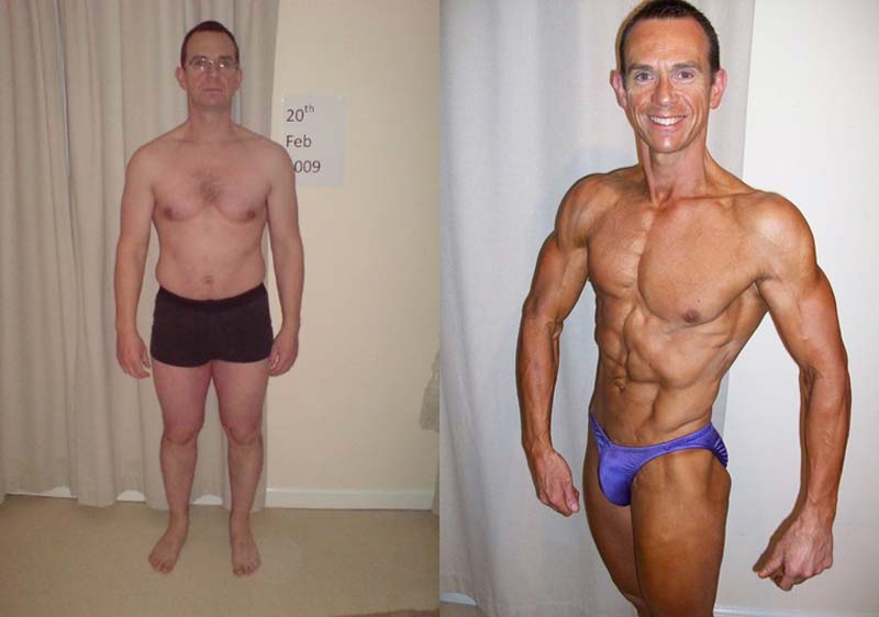 image shows: Personal Trainer Tim Sharp 90 day results.