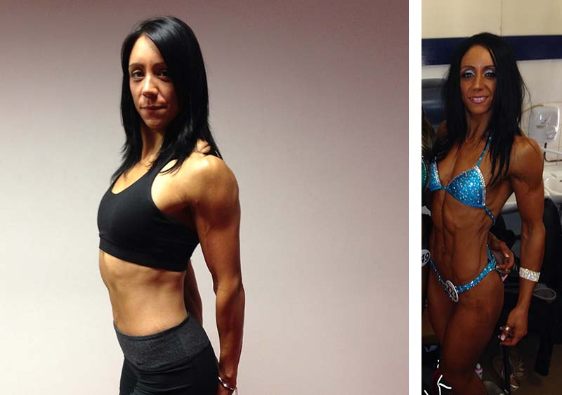 Image of Sarah`s body was transformed using Tim`s training and diet regimen