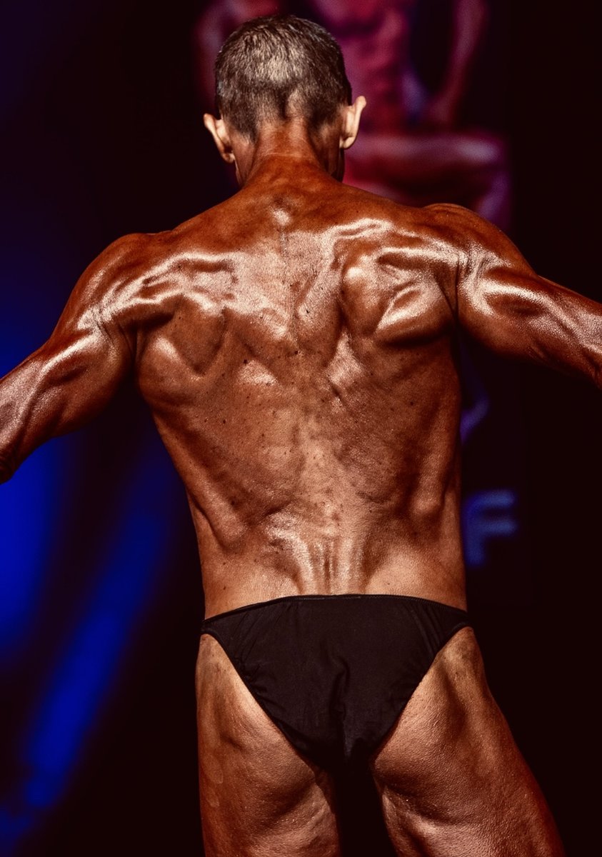 image shows: Tim poses at the 2019 BNBF Central Contest on his way to collect 3<sup>rd</sup> spot in the Over 50s category.