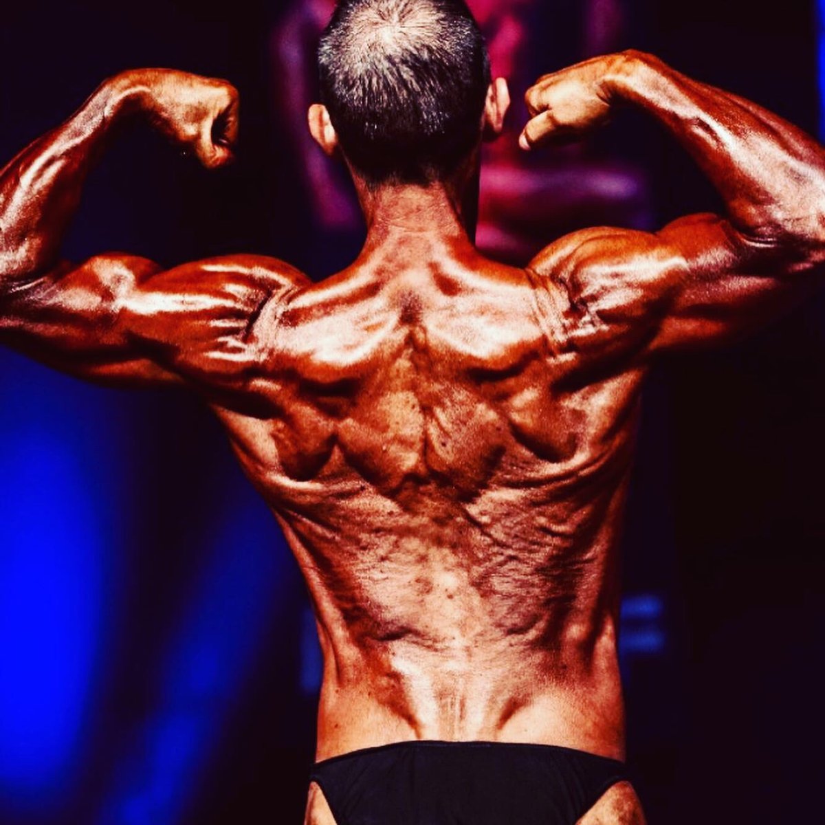 Tim poses at the 2019 BNBF Central Contest on his way to collect 3<sup>rd</sup> spot in the Over 50s category.Image with link to high resolution version