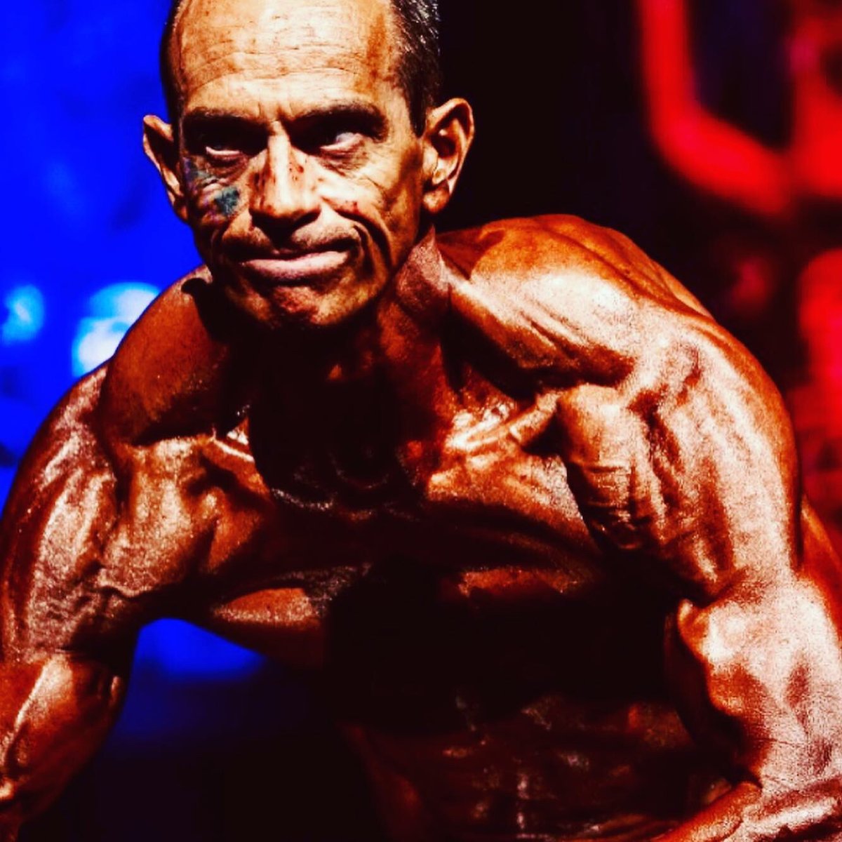 image shows: Tim poses at the 2019 BNBF Central Contest on his way to collect 3<sup>rd</sup> spot in the Over 50s category.