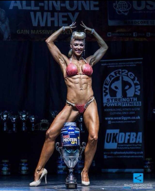 image shows: Hayley Steele United Kingdom UKDFBA Amateur Fit Body Champion 2014 