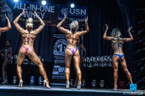 image shows: Hayley Steele United Kingdom UKDFBA Amateur Fit Body Champion 2014 