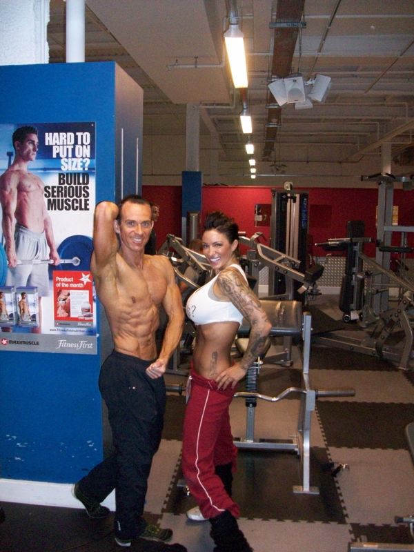 image shows: Celebrity Personal Trainer Tim Sharp With Jodie Marsh has built a body that the media can`t get enough of with the help of Tim Sharp