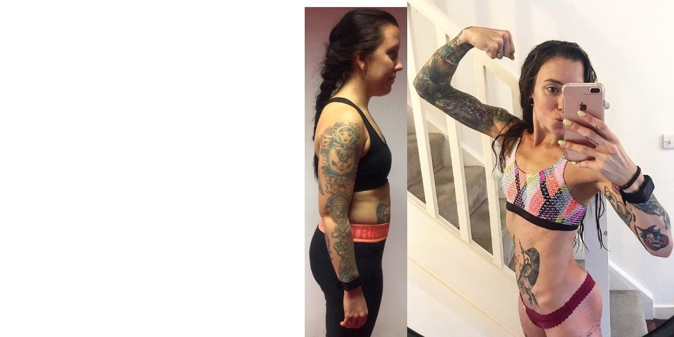 image shows: This female bodybuilder from Brentwood, Essex achieved a fantastic transformation in just ten months