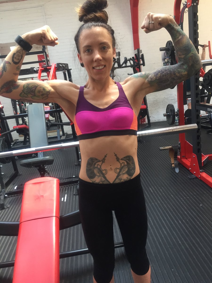 image shows: This female bodybuilder from Brentwood, Essex achieved a fantastic transformation in just ten months