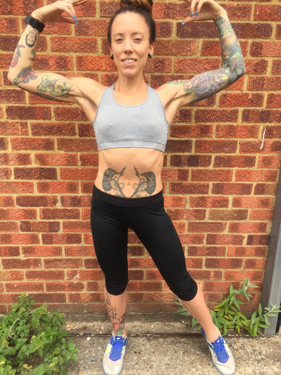 image shows: This female bodybuilder from Brentwood, Essex achieved a fantastic transformation in just ten months