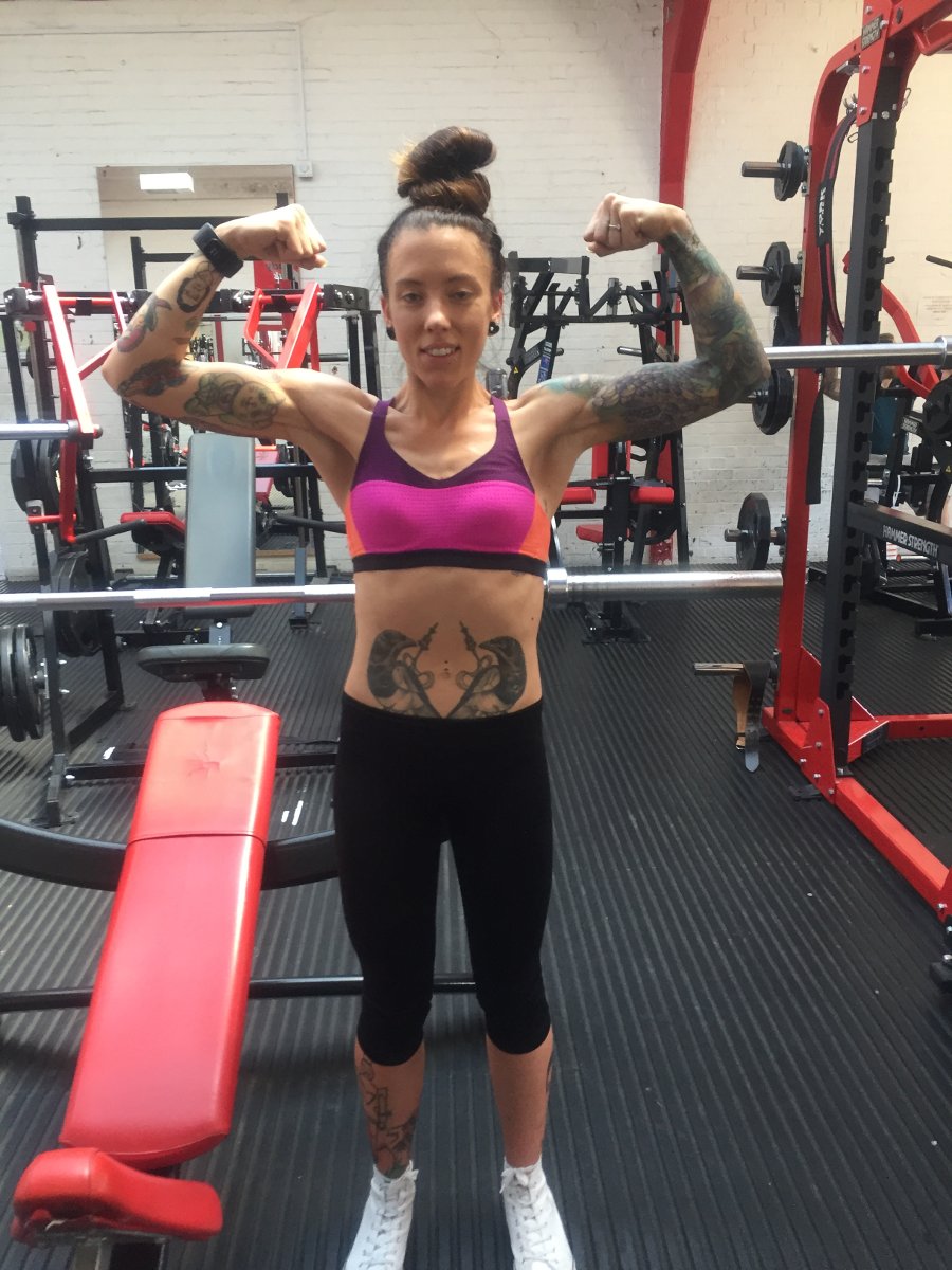 image shows: This female bodybuilder from Brentwood, Essex achieved a fantastic transformation in just ten months