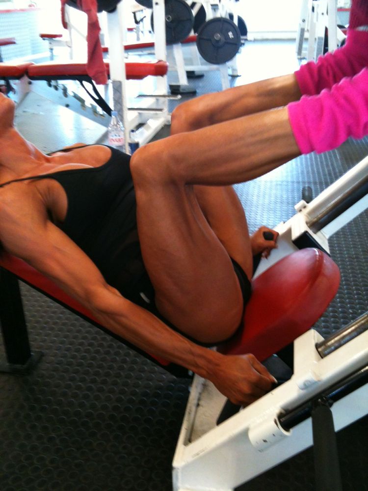 image shows: Rachel hitting legs June 2012